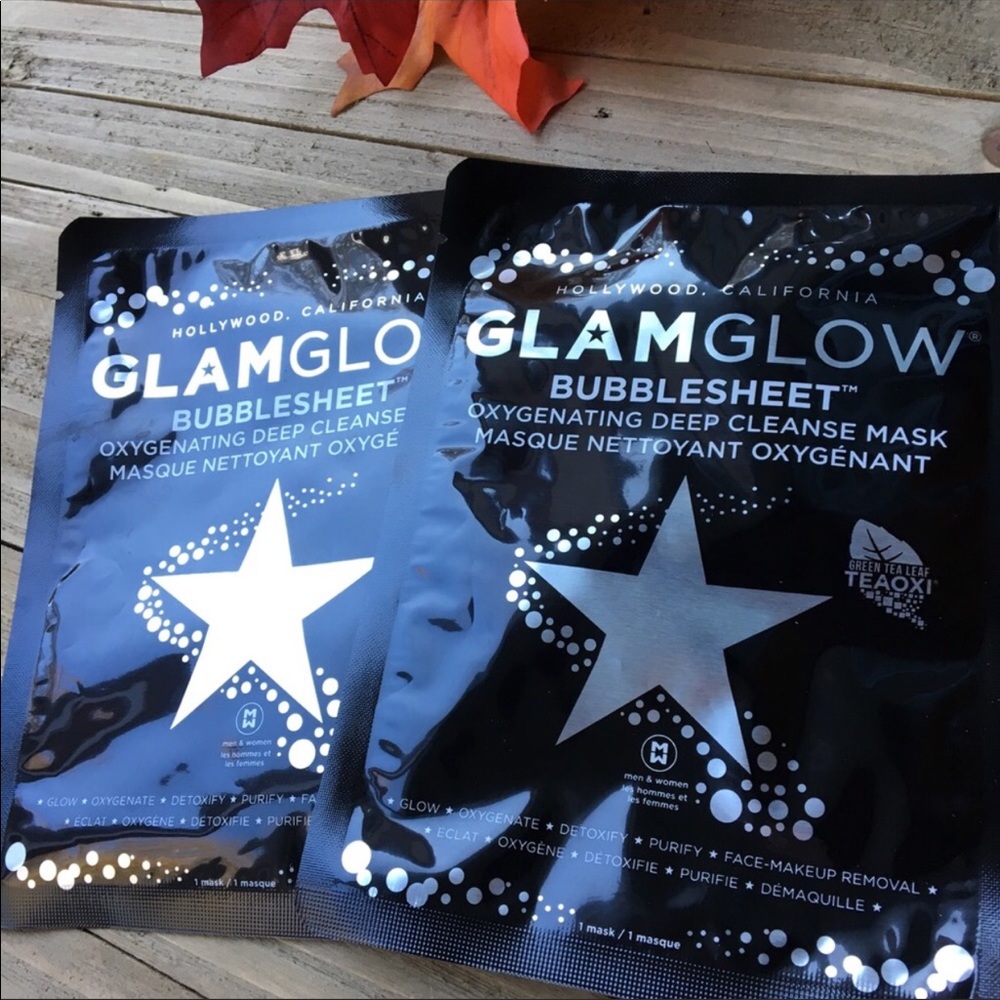 2 GlamGlow Bubble Sheet Oxygenized Face Mask